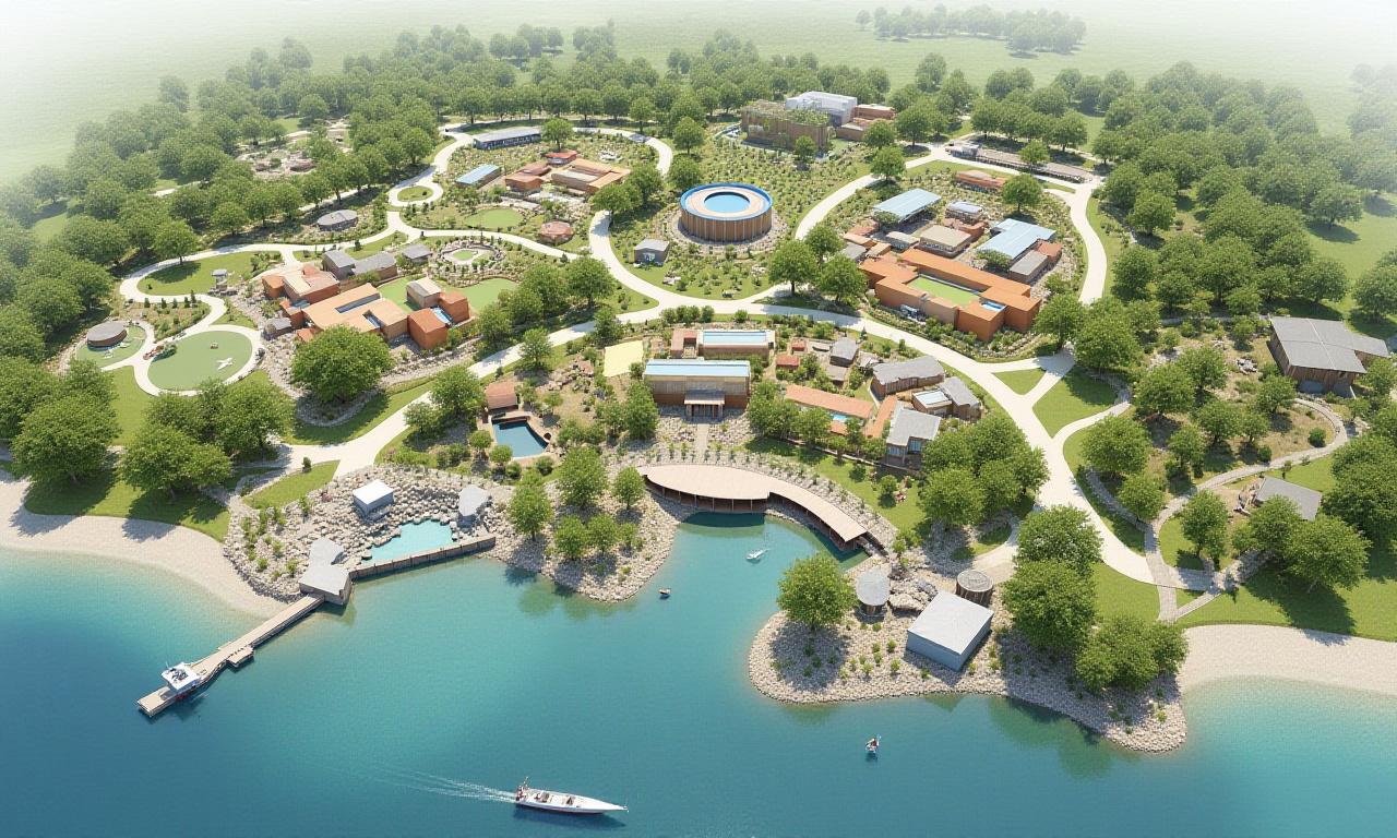 Zoo master planning design showing immersive exhibits and sustainable infrastructure